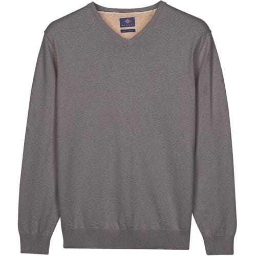 Baileys – Heren Trui – Basic Pullover – V-hals Pullover – Grijs - NOS8100-925