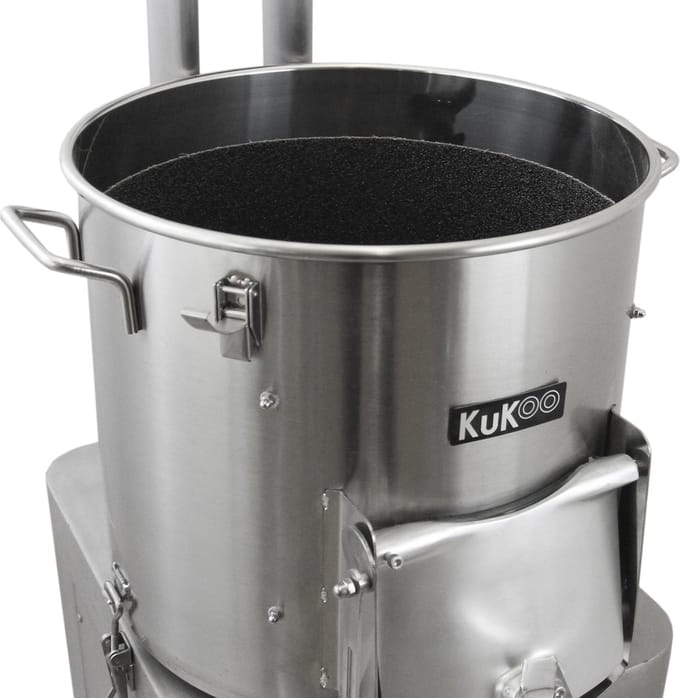 Commerciële aardappelschilmachine - rvs - 20kg - 190kg/uur