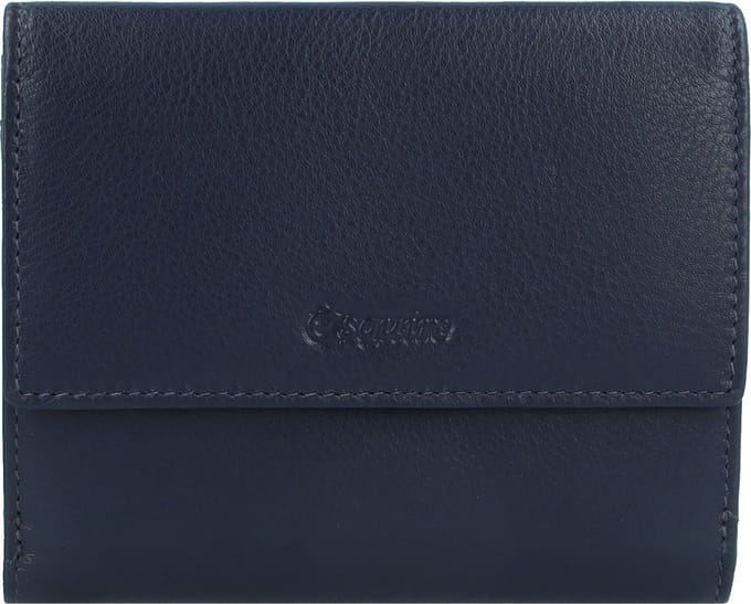 Esquire Viktoria Portemonnee RFID Leer 12 cm - Dames - Horizontaal - navy