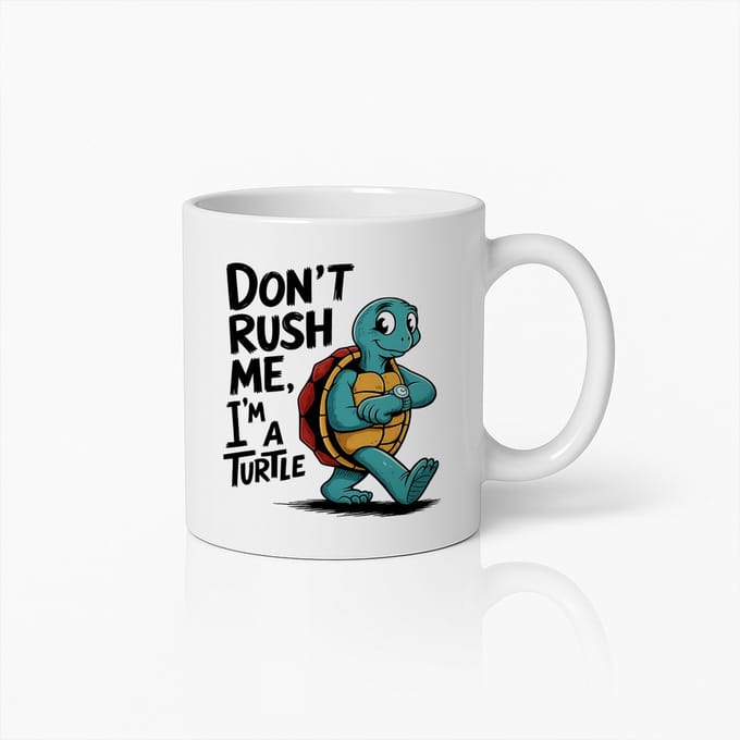 Grappige Schildpad Mok | Don’t Rush Me I’m a Turtle Koffiebeker | Schattig Dier Cadeau 330ml