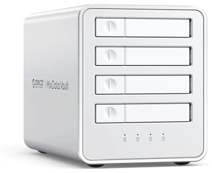 Aluminium RAID Hard Drive Enclosure 4-Bay 2.5 SATA SSD/HDD Docking Station met Ventilator