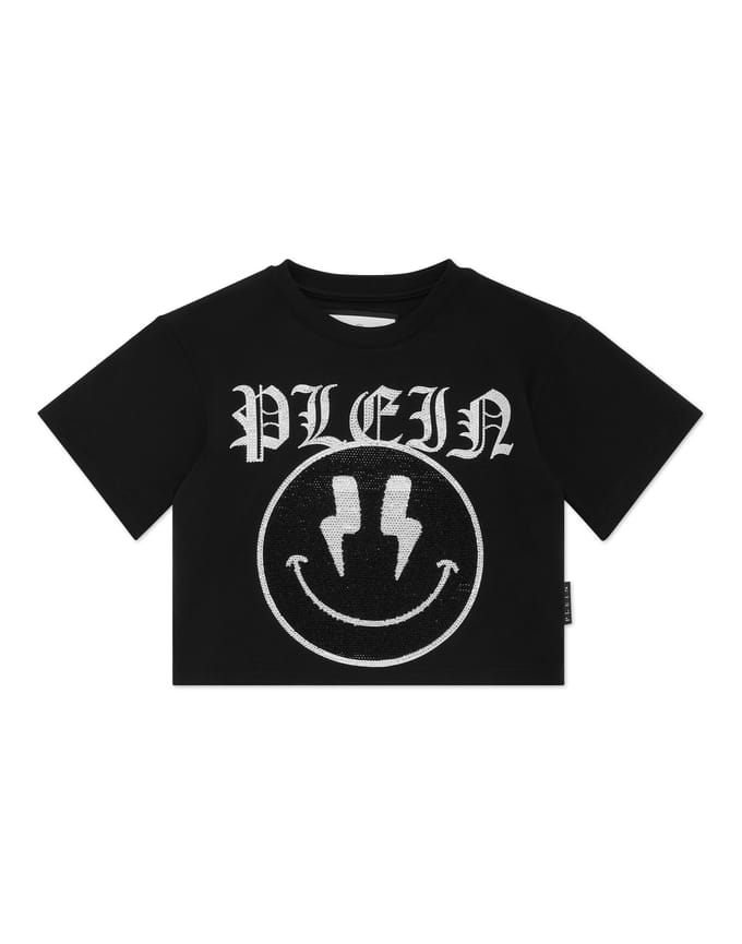Cropped T-Shirt Round Neck Ss Smile