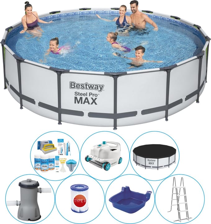 Steel Pro MAX Rond 457x107 cm - Zwembad Combinatie Pakket
