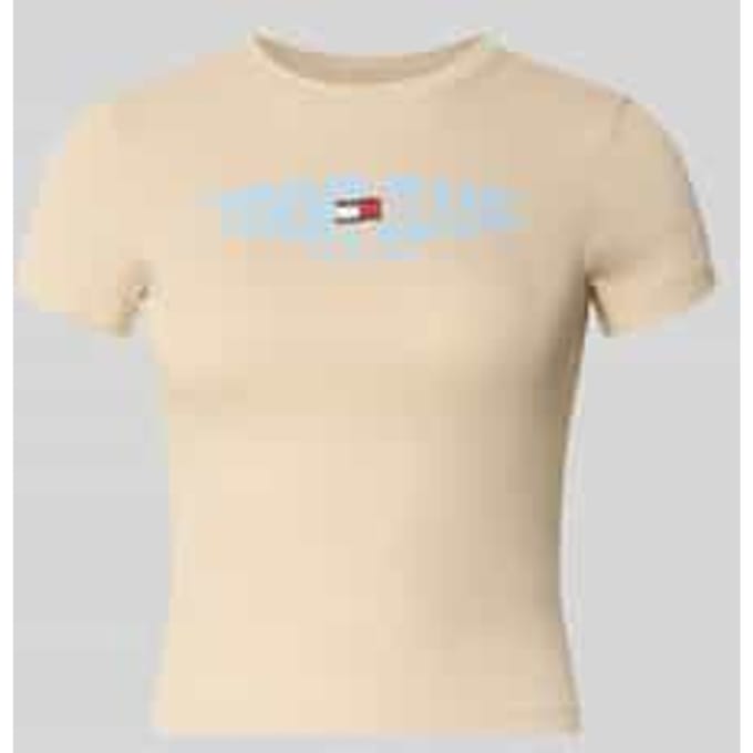 Slim fit T-shirt van katoenmix