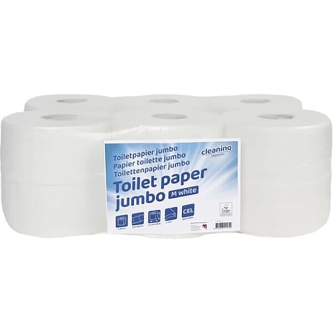 Cleaninq - Toiletpapier cleaninq mini jumbo 2 laags 150m wit