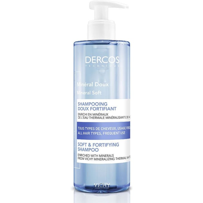 Vichy Dercos Mineral Doux Zachte Shampoo - voor sterker en glanzender haar - 390ml