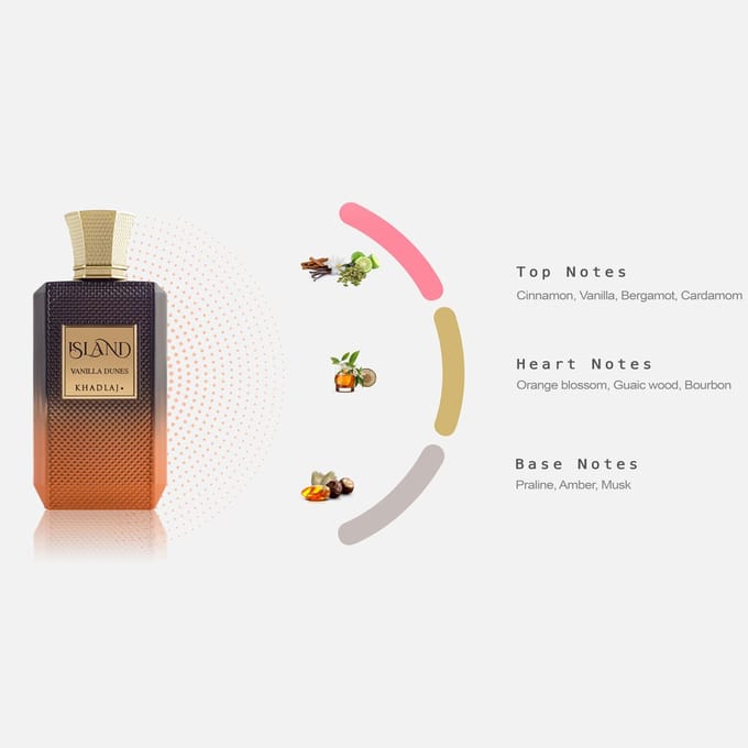 Khadlaj, Island Vanila Dunes, Extrait De Parfum, Unisex, 100 Ml