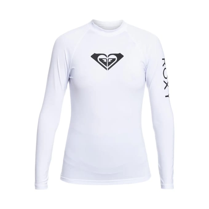 Roxy - UV Rashguard voor dames - Whole Hearted - Longsleeve - Bright White - maat L (40)