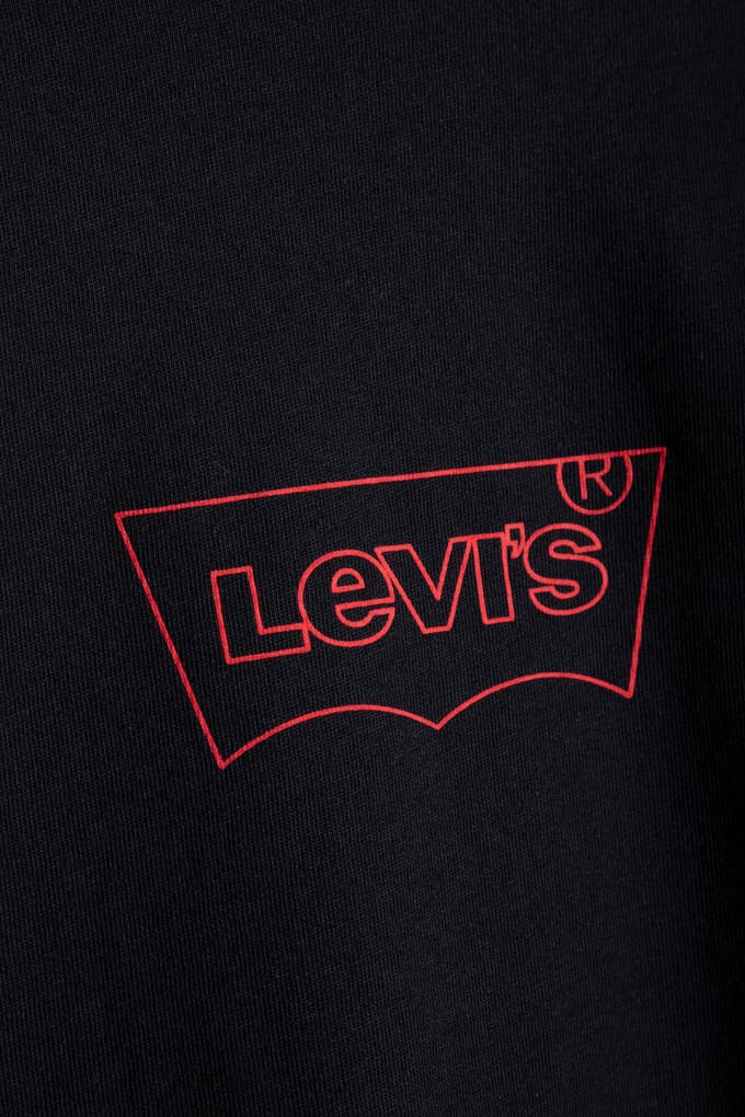 Levi's Lsegraphic Crewneck Te Outline Bw Red L Taglia: M | Magliette basic Outlet | Uomo | Rosso