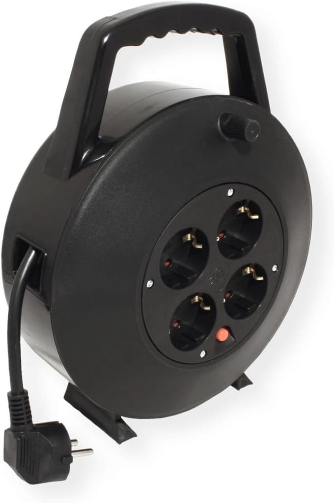 Kabelbox 4-voudig 10 m met thermische schakelaar en 3600 W belasting
