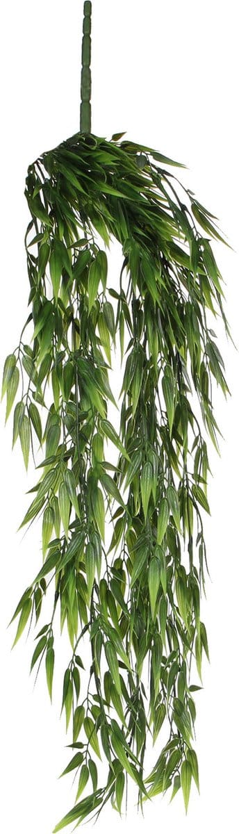 Mica decorations Bamboe kunstplant/hangplant - groen hangend - 80 x 20 cm