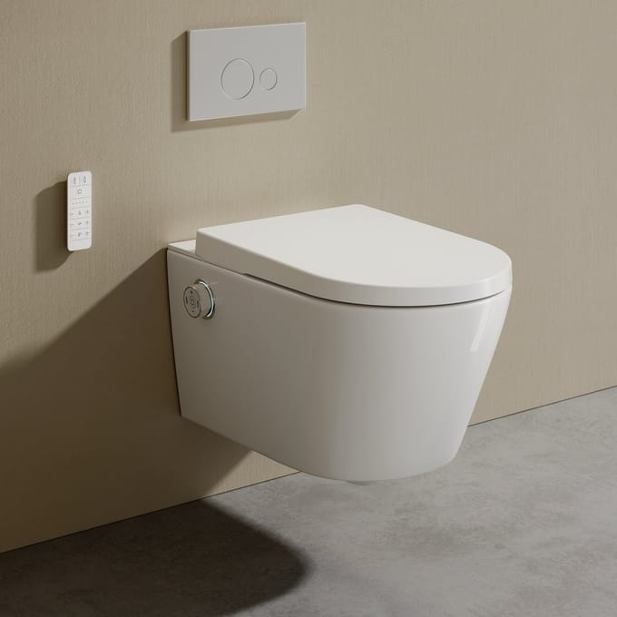 HOROW G07 Comfort Douche-WC - Randloos - ladydouche - softclose - Japans Toilet - Wit