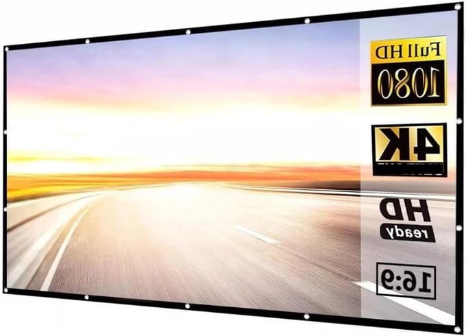 Projectiescherm - Buitenscherm Filmscherm - Thuisbioscoop Creëren - Opvouwbaar Draagbaar Ontwerp - 84 Inch - Wit