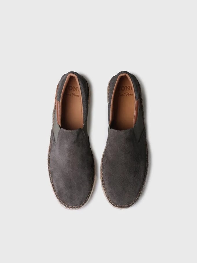 Suède espadrilles voor heren met elastiek | MARCEL