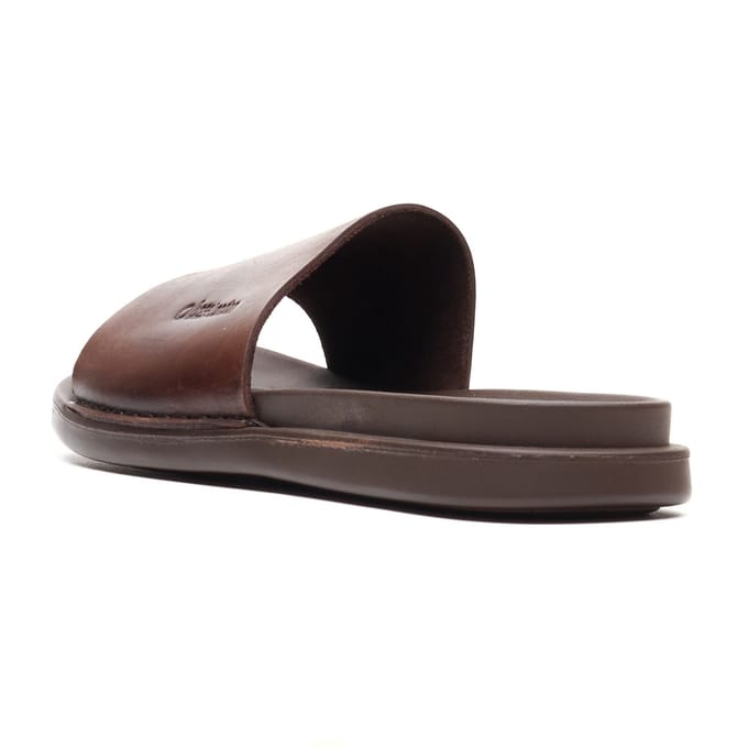 Base London Albany Leren Heren Bruine Slides