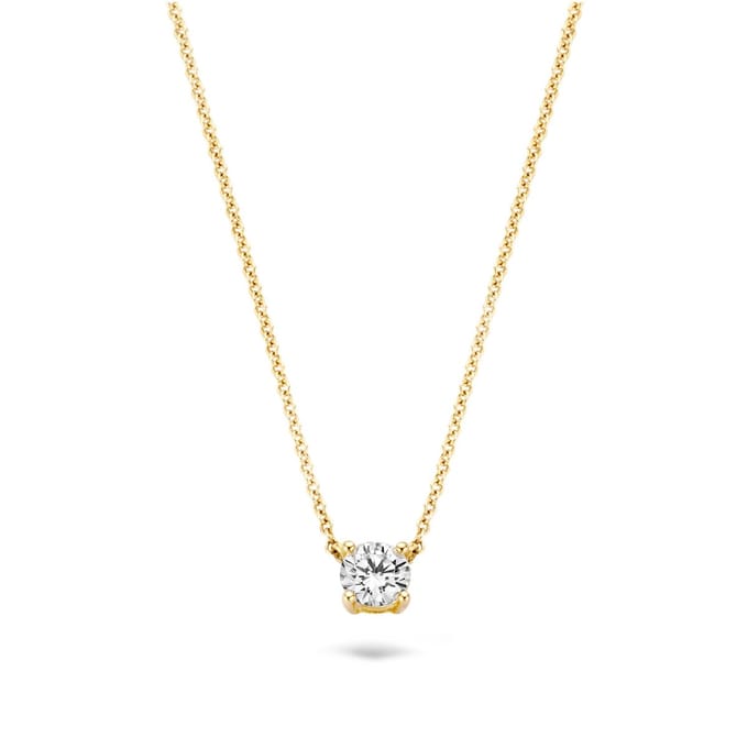 Blush Ketting 3049YZI -  Geel Goud (14Krt.) met Zirconia - 42 cm