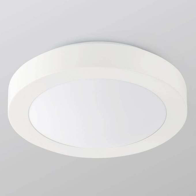 FARO BARCELONA Badkamer-plafondlamp Logos, Ø 35 cm, wit