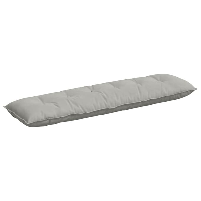 vidaXL - Rugkussen - Lichtgrijs - 180 - x - 50 - cm - Microvezel - Stof