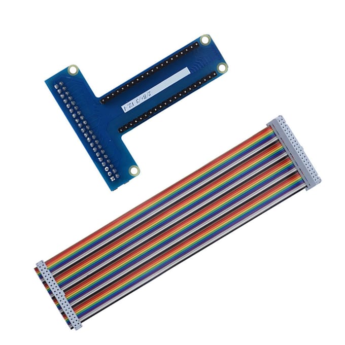 Carte d'extension GPIO de type T Câble plat ruban 40 broches pour Raspberry Pi 1B+ 2B 3B brown