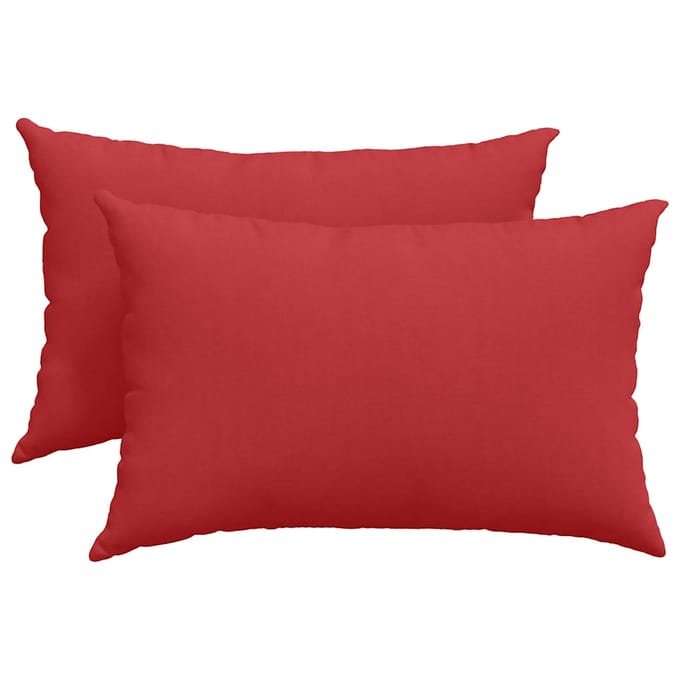 vidaXL - Zitkussens - 2 - st - Stof - Rood - 60 - x - 40 - cm