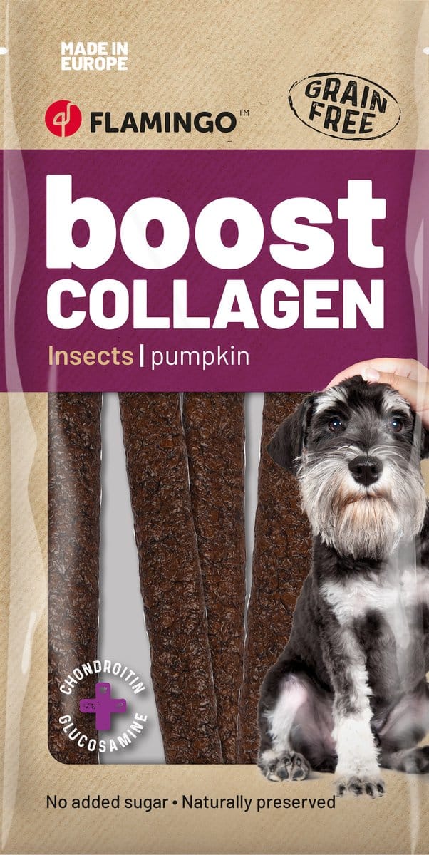 Flamingo Boost - Snack Honden - Boost Worst Met Insecten En Collageen 6 Stuks 600gr - 6st - 190489 - 6st