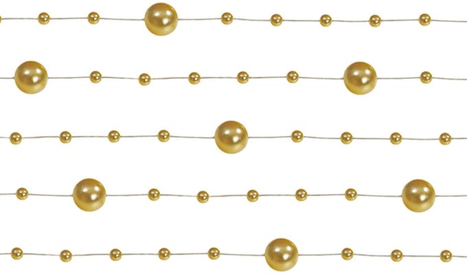 PartyDeco - Slinger gouden parels - 1,3 m