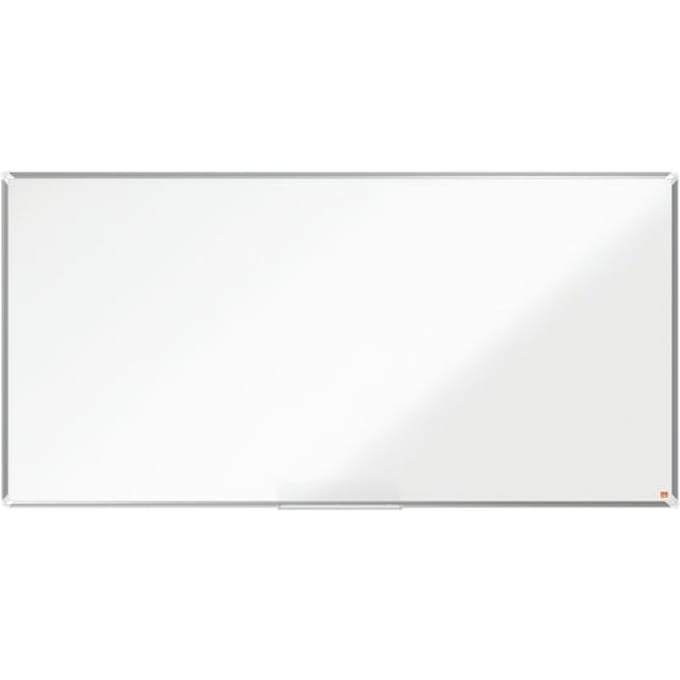 Whiteboard Premium Plus nobo - aluminium frame - geëmailleerd - B 1800 x H 900 mm - met afleggoot