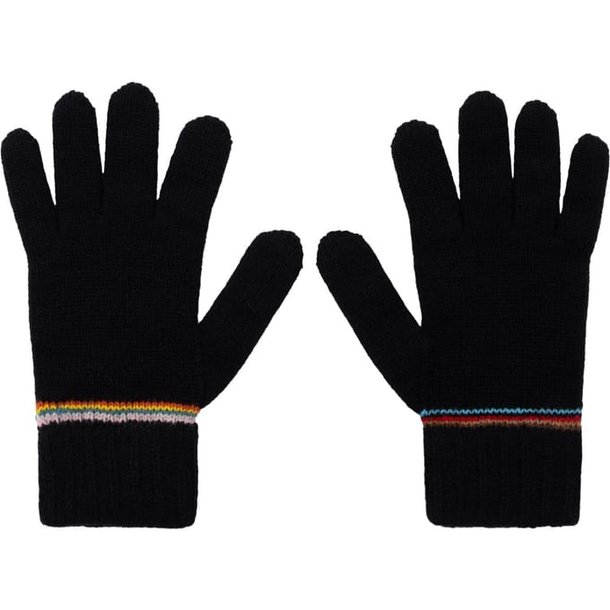 Paul Smith Men Glove Sig Block Strpe Black Größe: OS | Schals Outlet | Herren | Schwarz