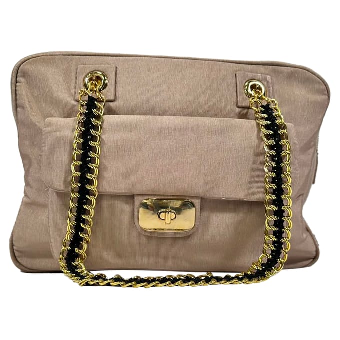 Love Moschino Chain Shoulder Bag in Pink Cotton