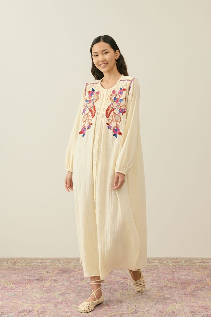 Louise Misha Dress Djinalia Natural Größe: 36 | Maxikleider Outlet | Damen