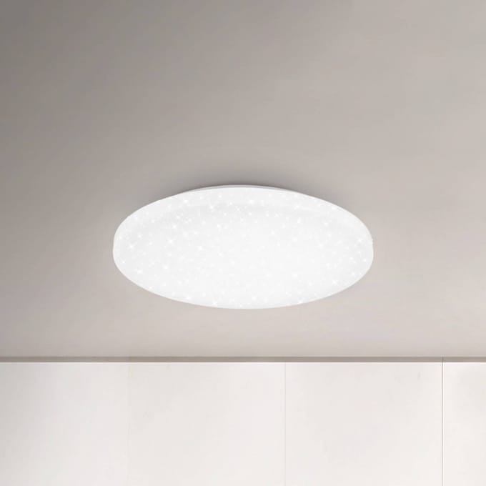 Briloner LED plafondlamp Case IP44 sterrenhemel 840 Ø 40cm