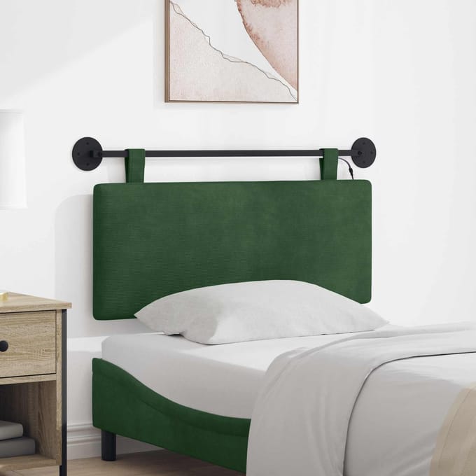 vidaXL - Hangend - hoofdbord - Jungle - Groen - Corduroy - stof