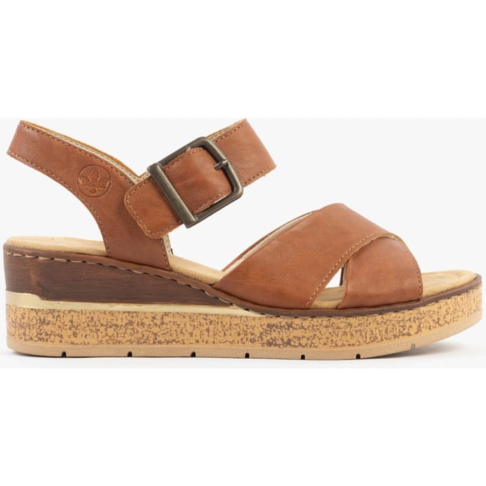 Rieker Sandalen Hak Sandalen Hak - Cognac - Maat 37