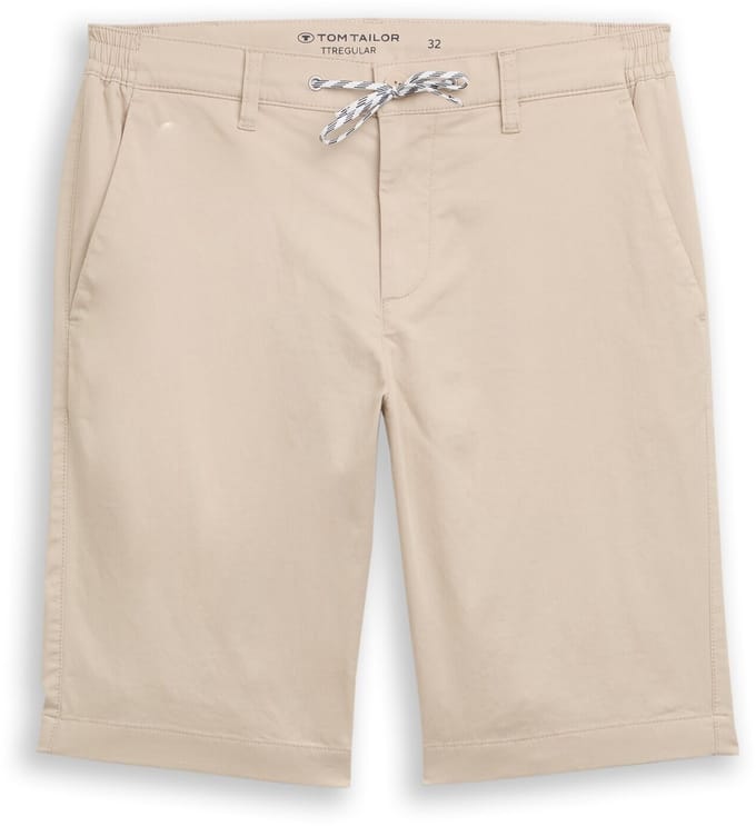 Tom Tailor - Chino-short met trekkoord - Maat 31 - Cashew Beige