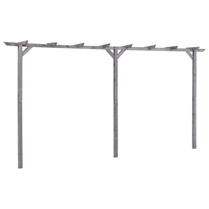 vidaXL - Pergola - 400x40x205 - cm - geïmpregneerd - grenenhout - grijs