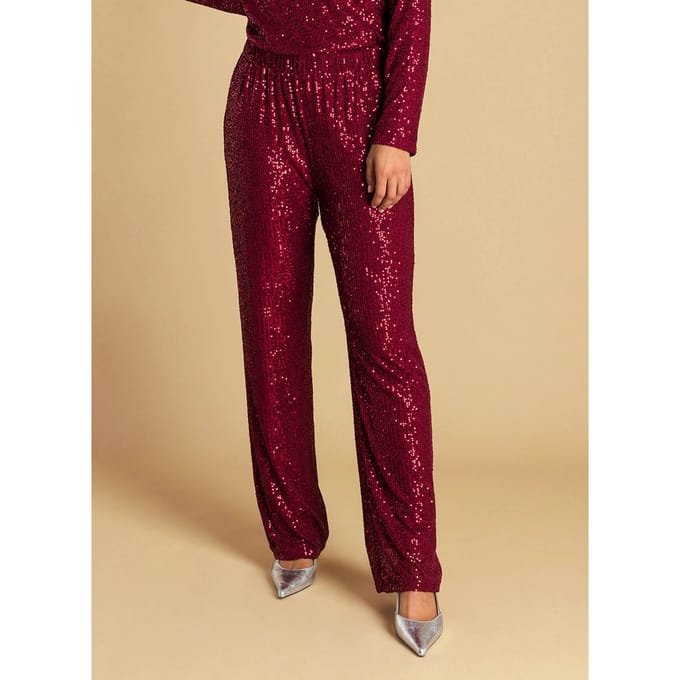 IVY BEAU Alida Bottoms - Dark Red - maat 44