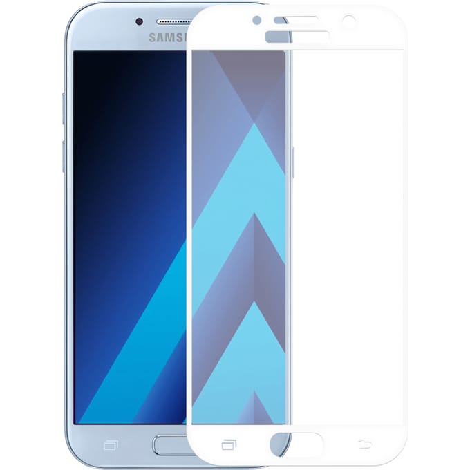 Samsung Galaxy A3 2017 screenprotector gehard glas Edge to Edge - Wit