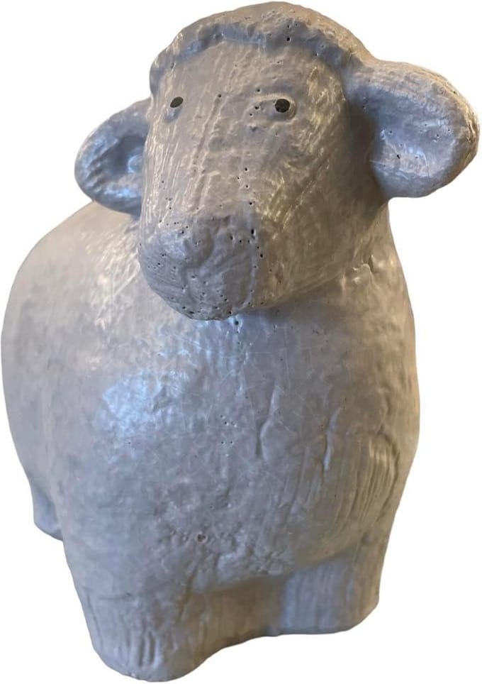 Schaap keramiek grijs 22x12x19cm