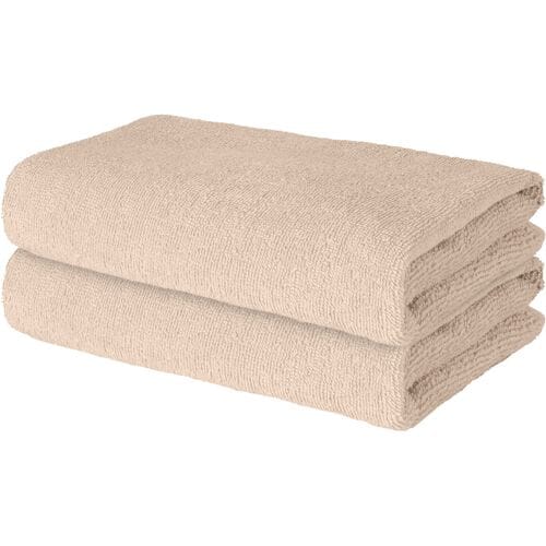 LIVARNO Set van 2 handdoeken 50 x 100 cm (Beige)