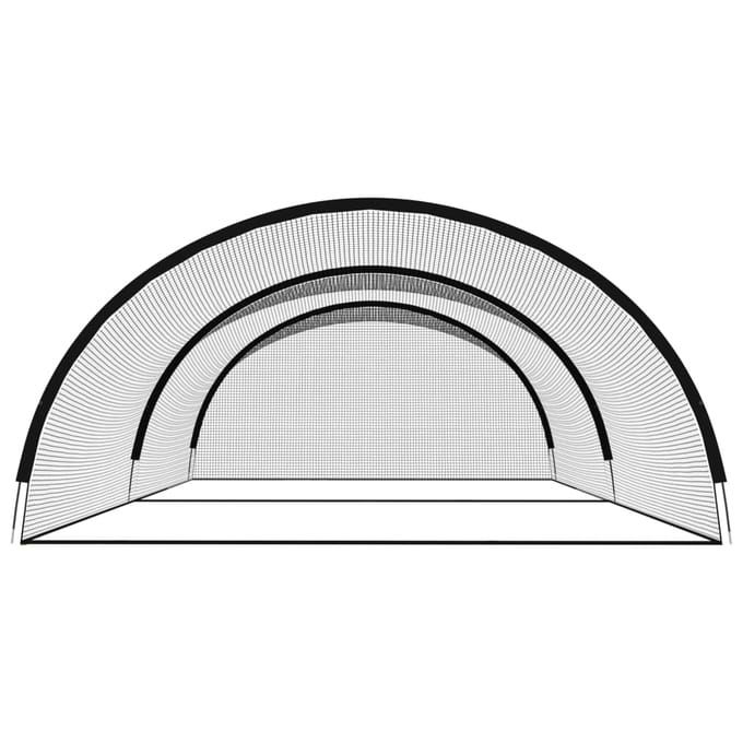 vidaXL - Slagkooi - honkbal - 600x400x250 - cm - polyester - zwart