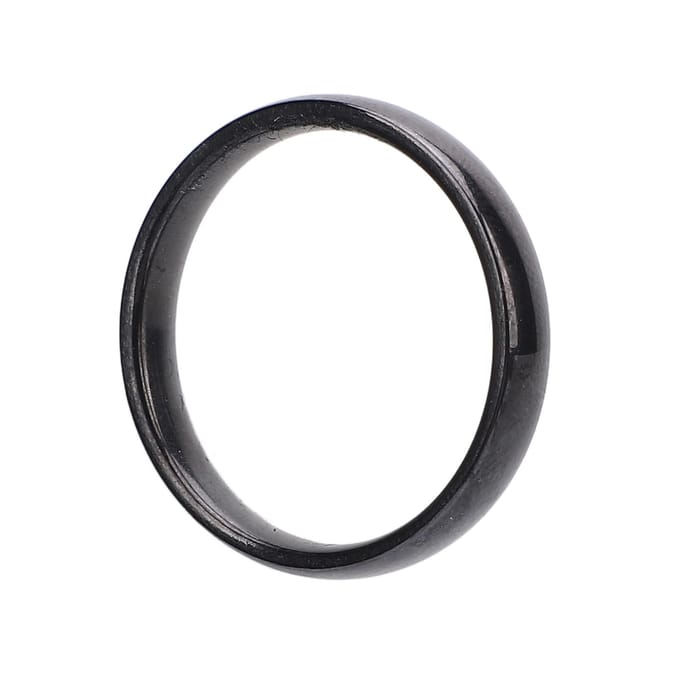 RVS Ring voor Mannen Vrouwen Elektroplate Afwerking Mode Sieraden Accessoire Glad Huwelijk black