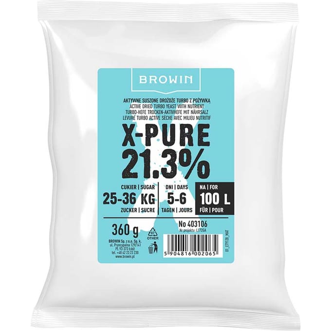 Turbo X-Pure - Gist - Hoog Alcoholpercentage 21,3% - 360g