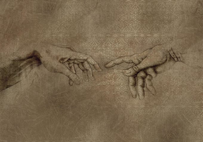 Michaelangelo Creation of Adam Photo Wallcovering