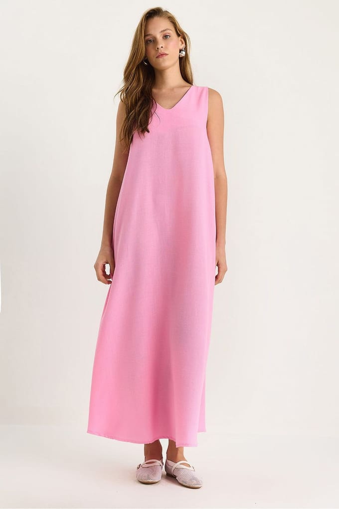 V-hals Maxi Jurk
