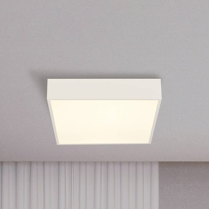 Searchlight LED badkamer plafondlamp Zeus, wit, lengte 30 cm, metaal