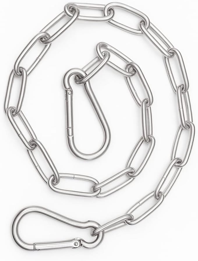 Sterke RVS Ketting 60 cm - Gelaste Metaalketting voor Buiten & Diverse Toepassingen