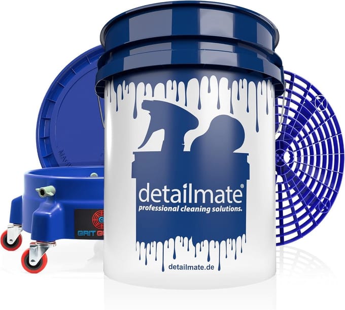 Professionele Carwash Set 20 Liter Inclusief GritGuard Emmer & Trolley