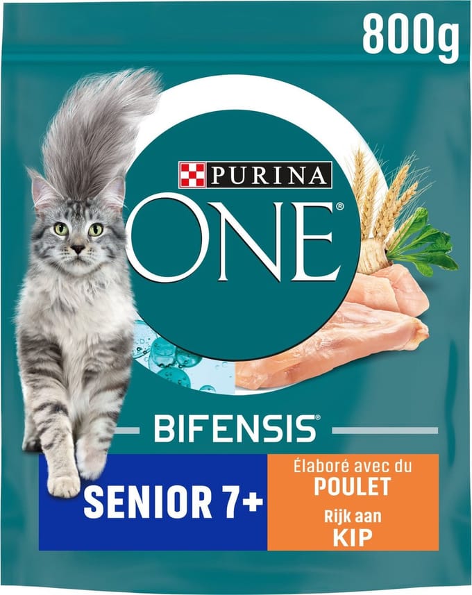 Purina ONE Senior Kip - Volkoren Granen 8x 800 gr