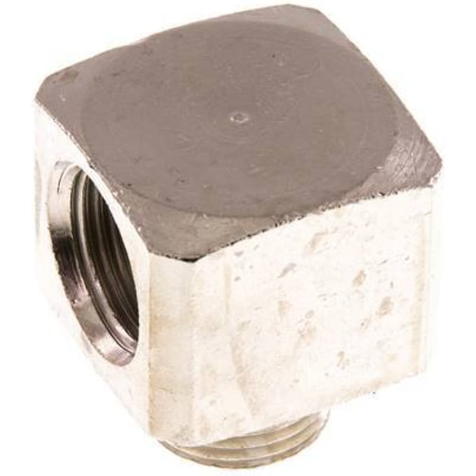 90° L-Koppeling G3/8'' Man X Binnendraad Vernikkeld Messing 16bar