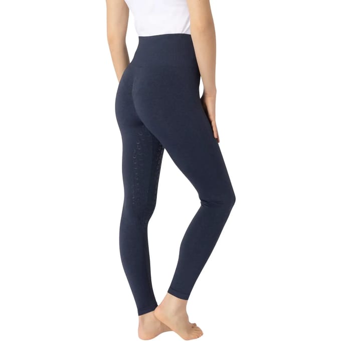 Horze Nessa Naadloze Fullgrip Scrunch Tights, Overture Navy, 42-44